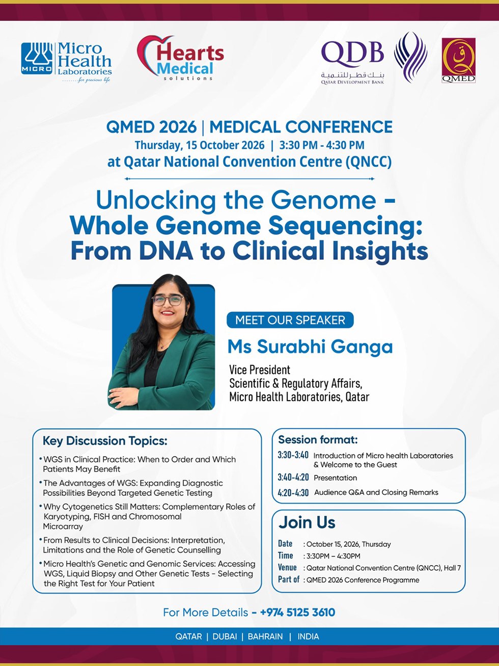 QMED 2026 whole genome sequencing conference session for 15 October 2026